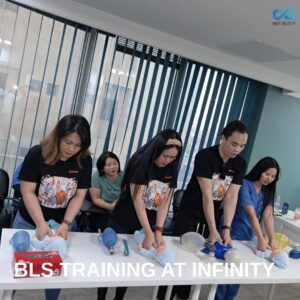 Basic Life Support (BLS) training at Infinity Sharjah